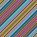 Rainbow seamless pattern with colorful diagonal stripes. Royalty Free Stock Photo